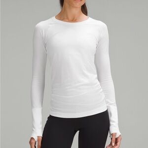 Purple Lulu Swiftly Long Sleeve Top